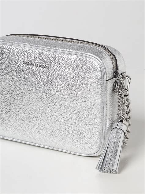 michael kors silver hologram bag|Michael Kors silver crossbody bag.